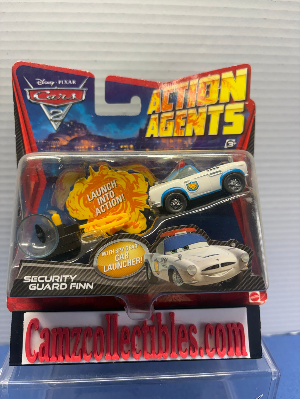 Disney Pixar Cars 2 Action Agent Security Guard Finn