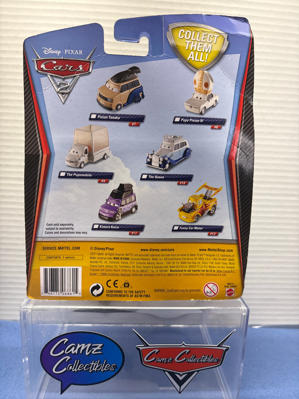 Disney Pixar Cars 2 Deluxe Kimura Kaizo (card condition)