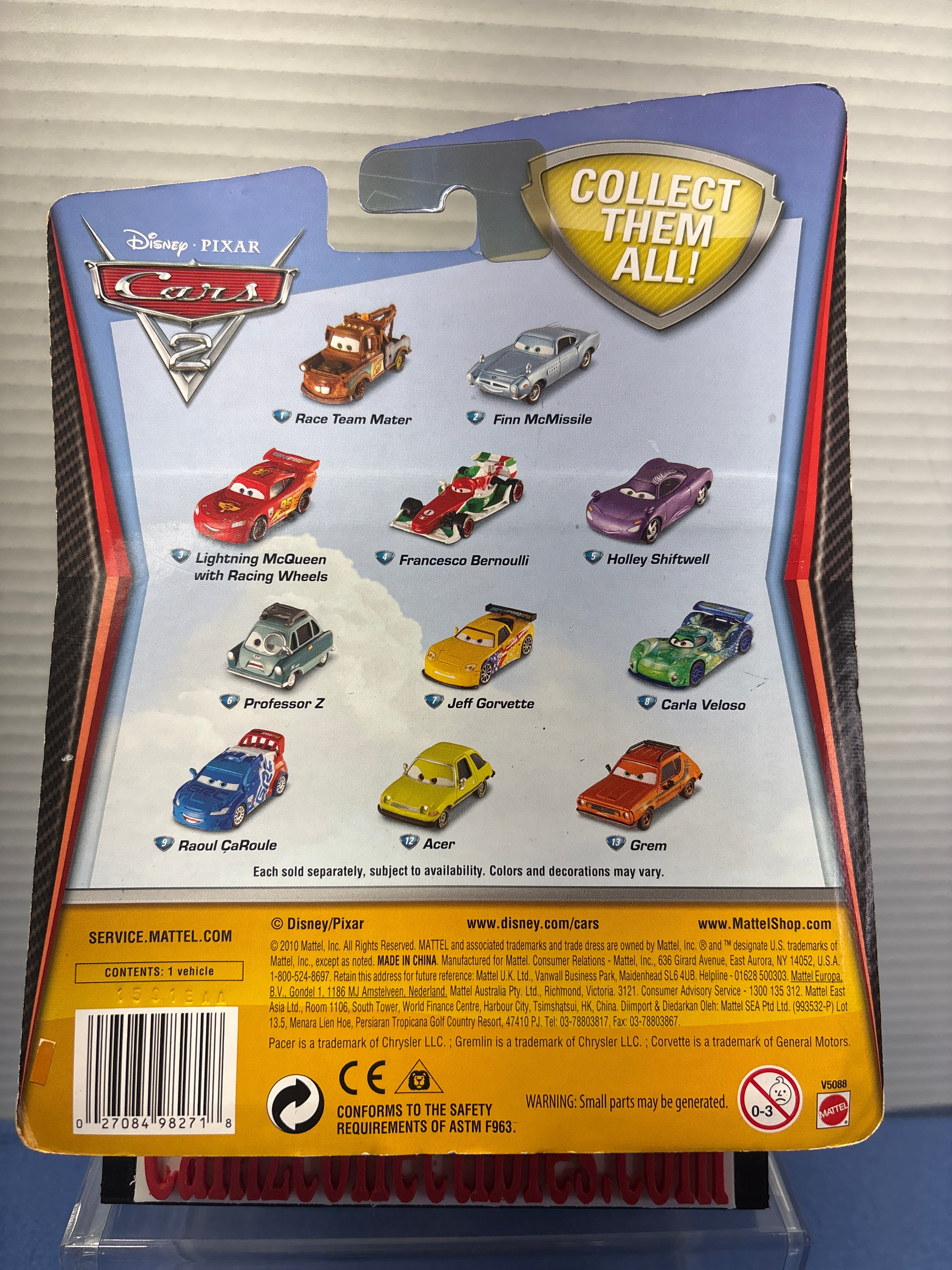 Disney Pixar Cars 2 Race Around the World Toys R Us Exclusive Jeff Gorvette with Metallic Finish