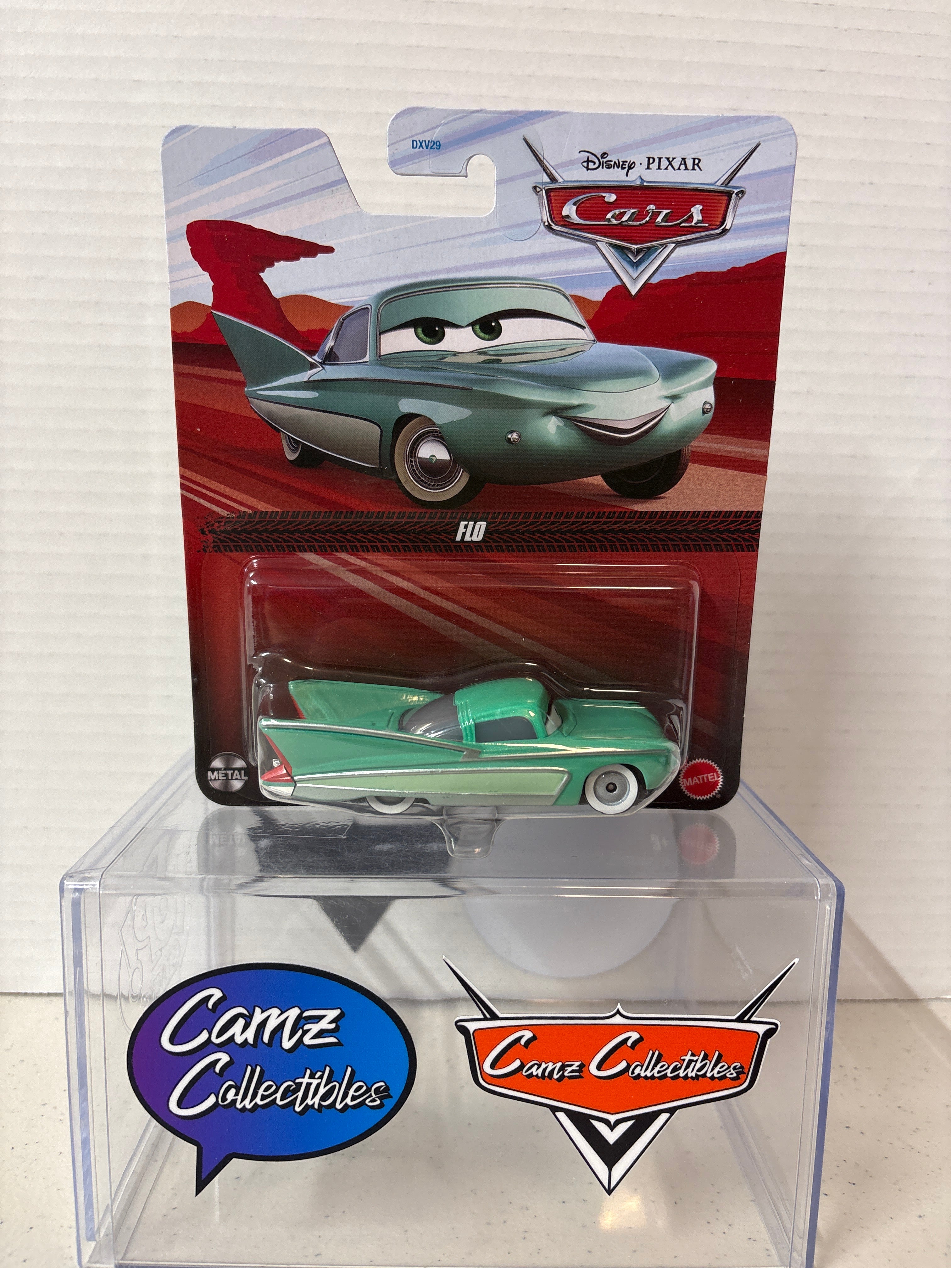 Disney Pixar Cars Flo 2026 release on 2021 metal card