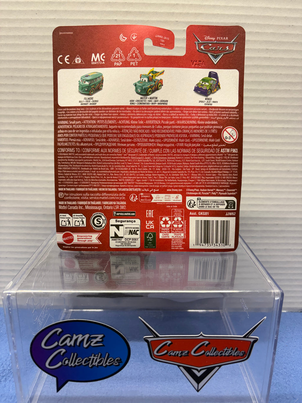 Disney Pixar Cars 3 Pack Mini Racers Case 964J - Race to Celebrate Fillmore, Mater, and Wingo