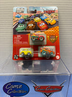 Disney Pixar Cars 3 Pack Mini Racers Case 964J - Race to Celebrate Luigi, Lightning McQueen and Snot Rod