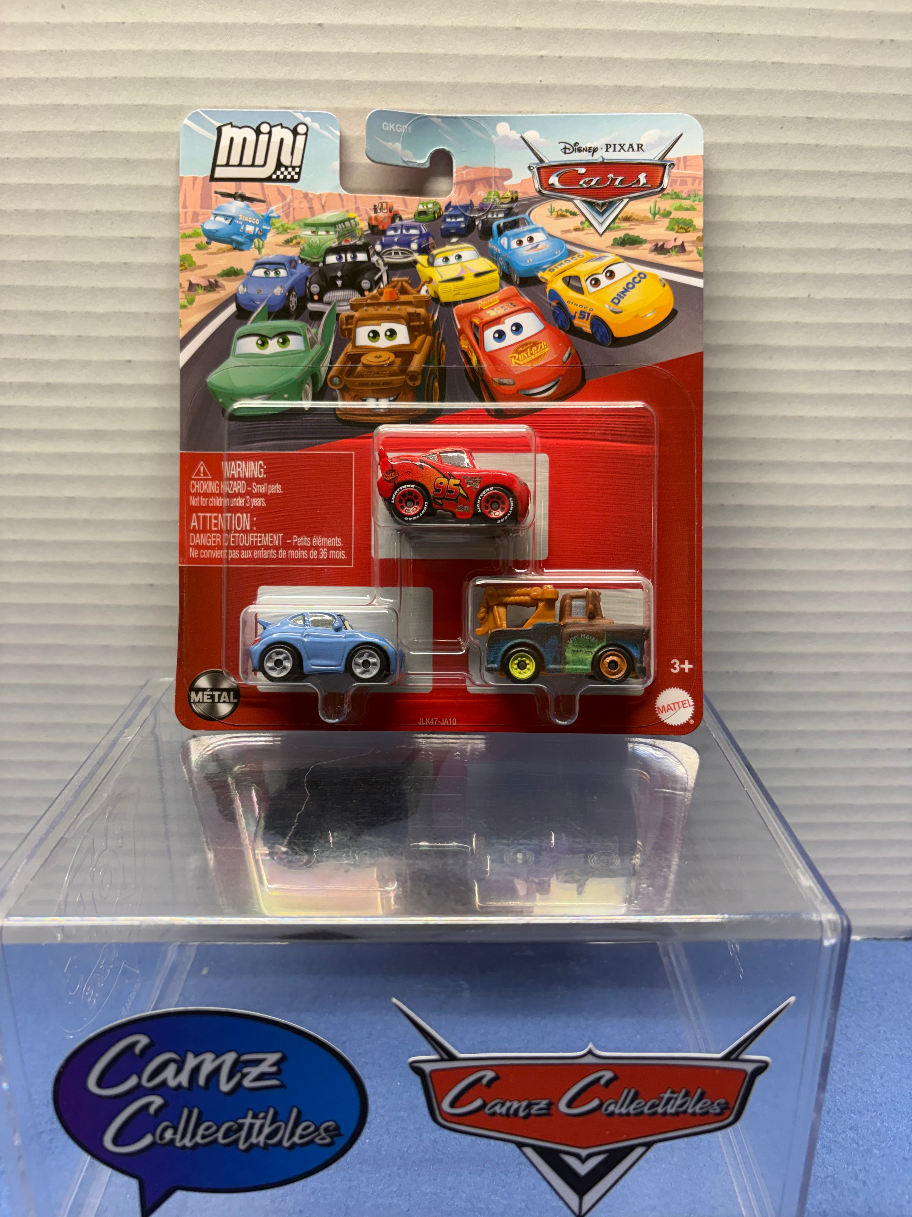 Disney Pixar Cars 3 Pack Mini Racers Case 964J - Sally, Mater, Lighting McQueen