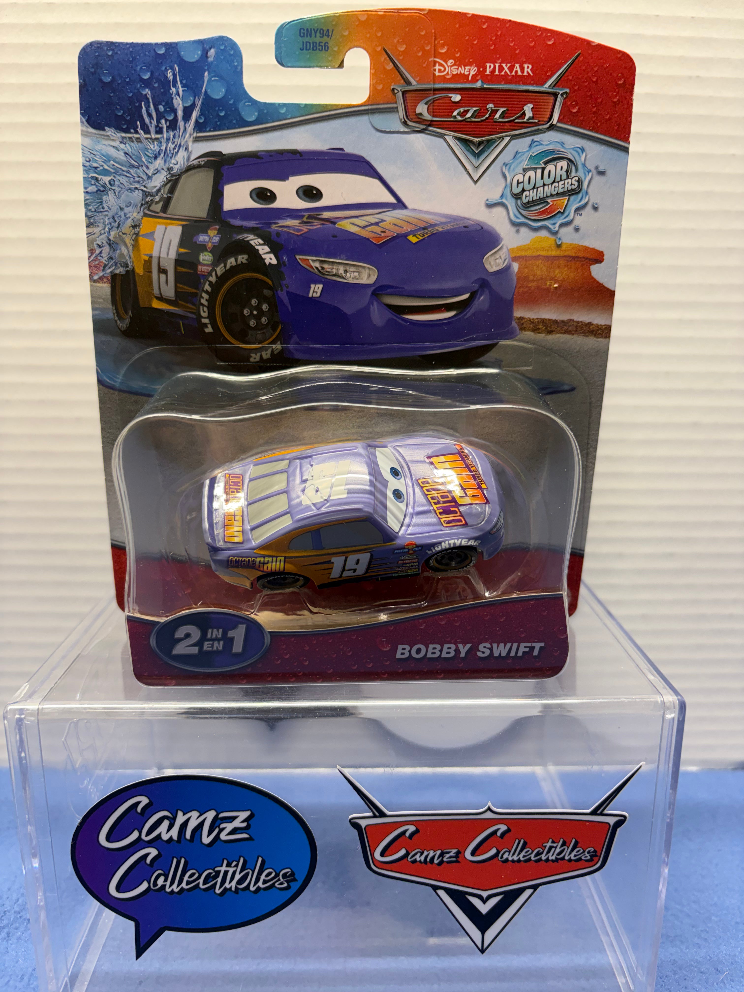 Disney Pixar Cars 2026 case 957J-Color Changers 2 in 1 Bobby Swift