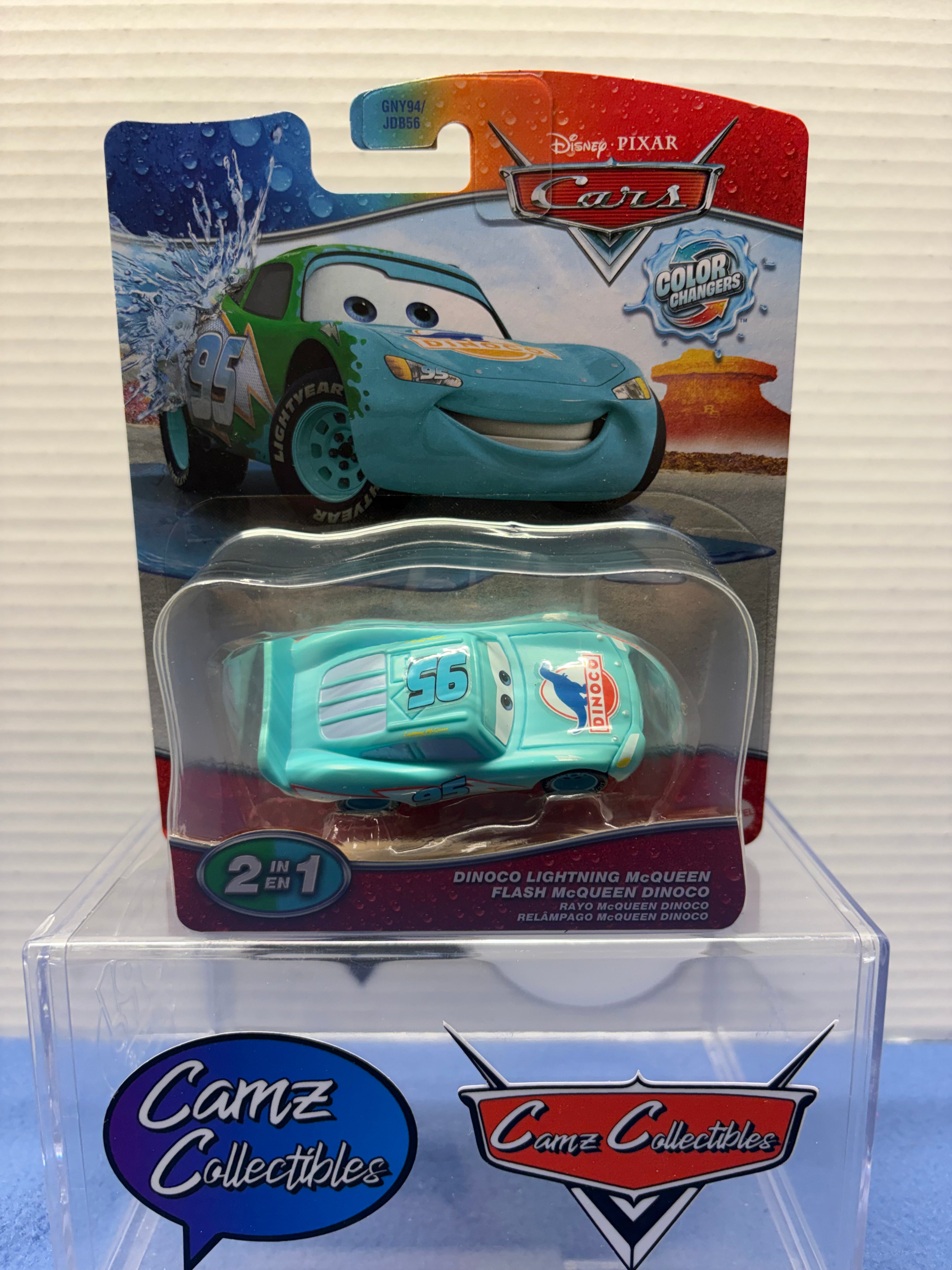 Disney Pixar Cars 2026 case 957J-Color Changers 2 in 1 Dinoco Lightning McQueen