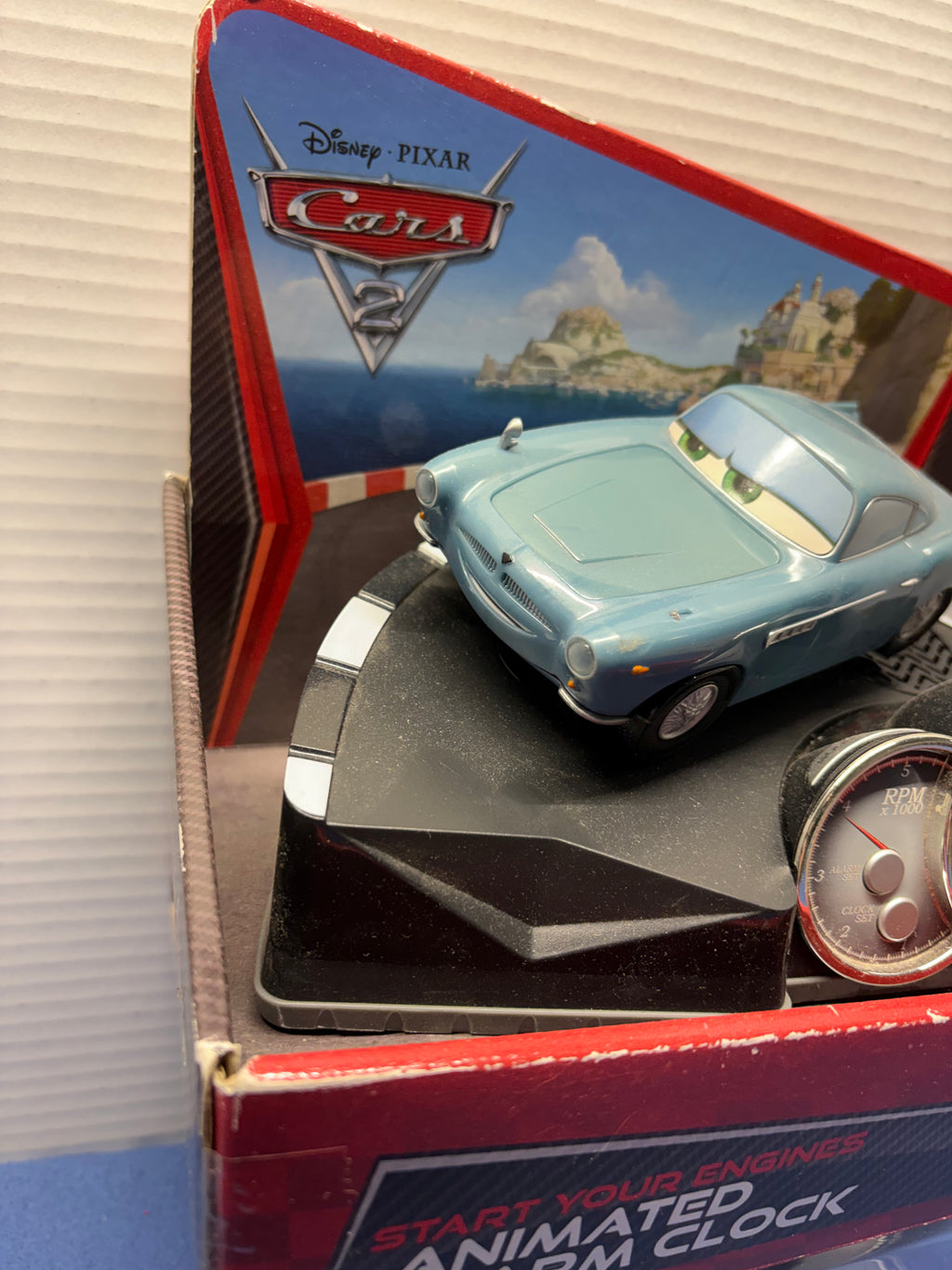 Disney Pixar Cars 2 Finn McMissile Animated Alarm Clock