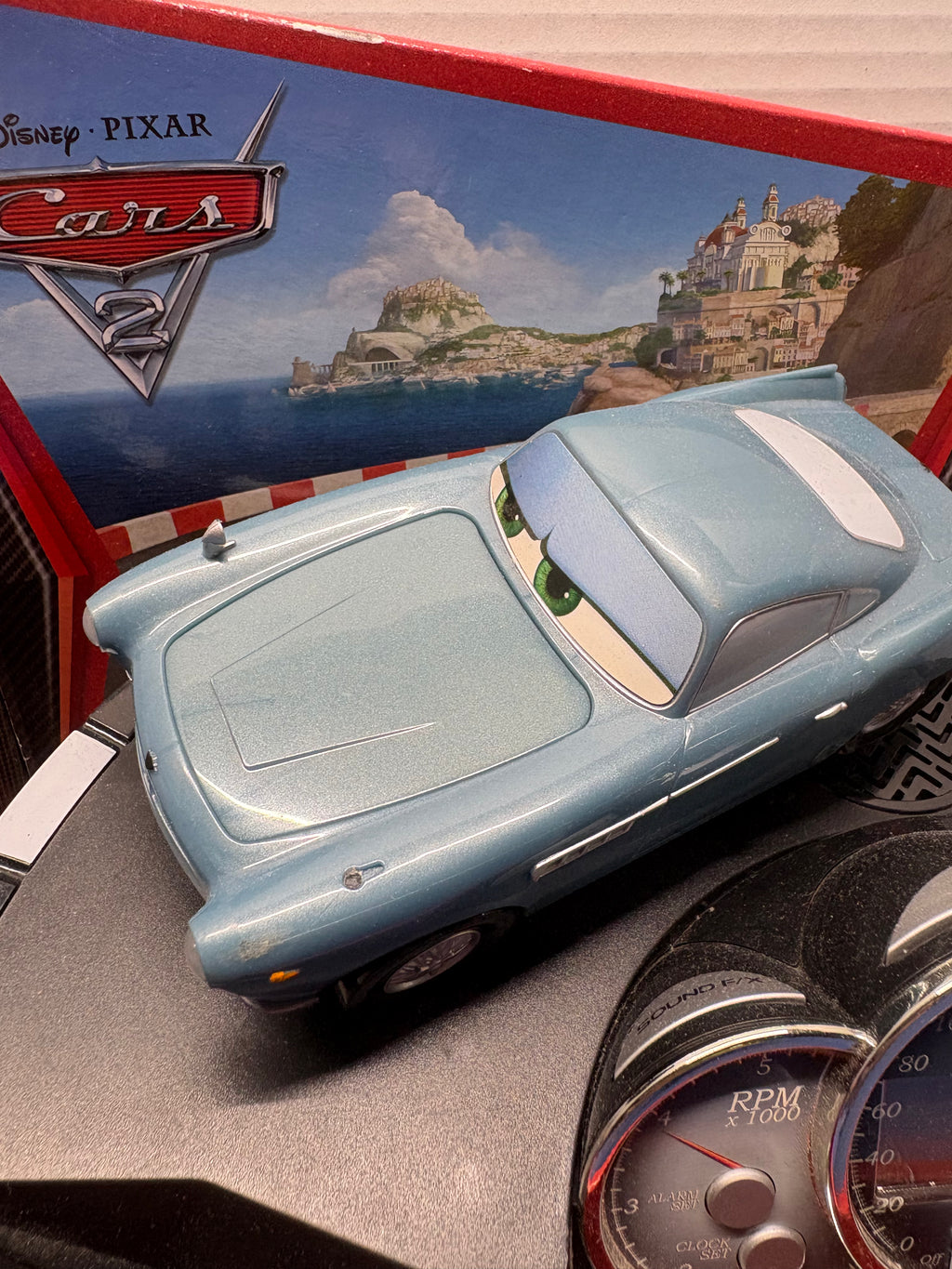 Disney Pixar Cars 2 Finn McMissile Animated Alarm Clock