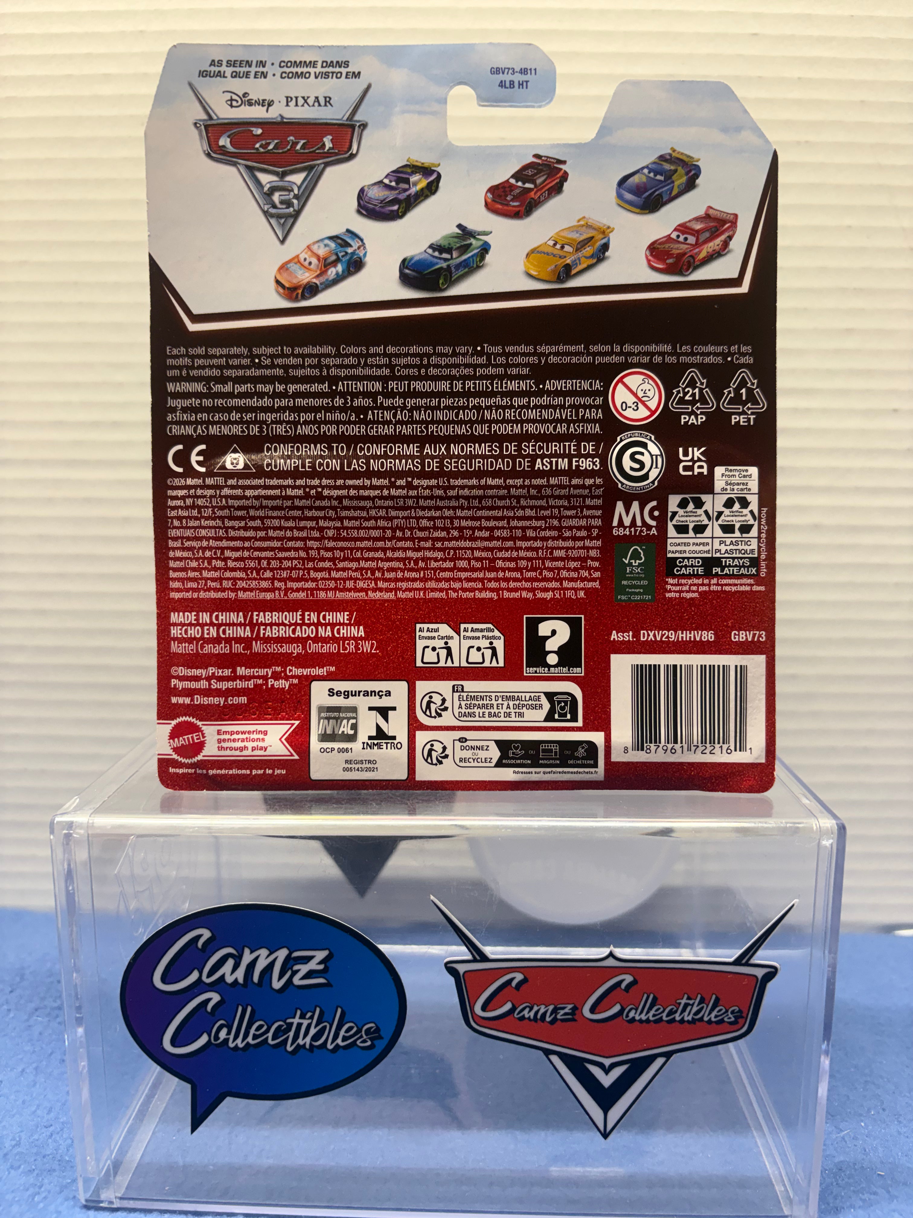 Disney Pixar Cars 2026 20th Anniversary Singles Case DXV29-95H - Barry Depedal