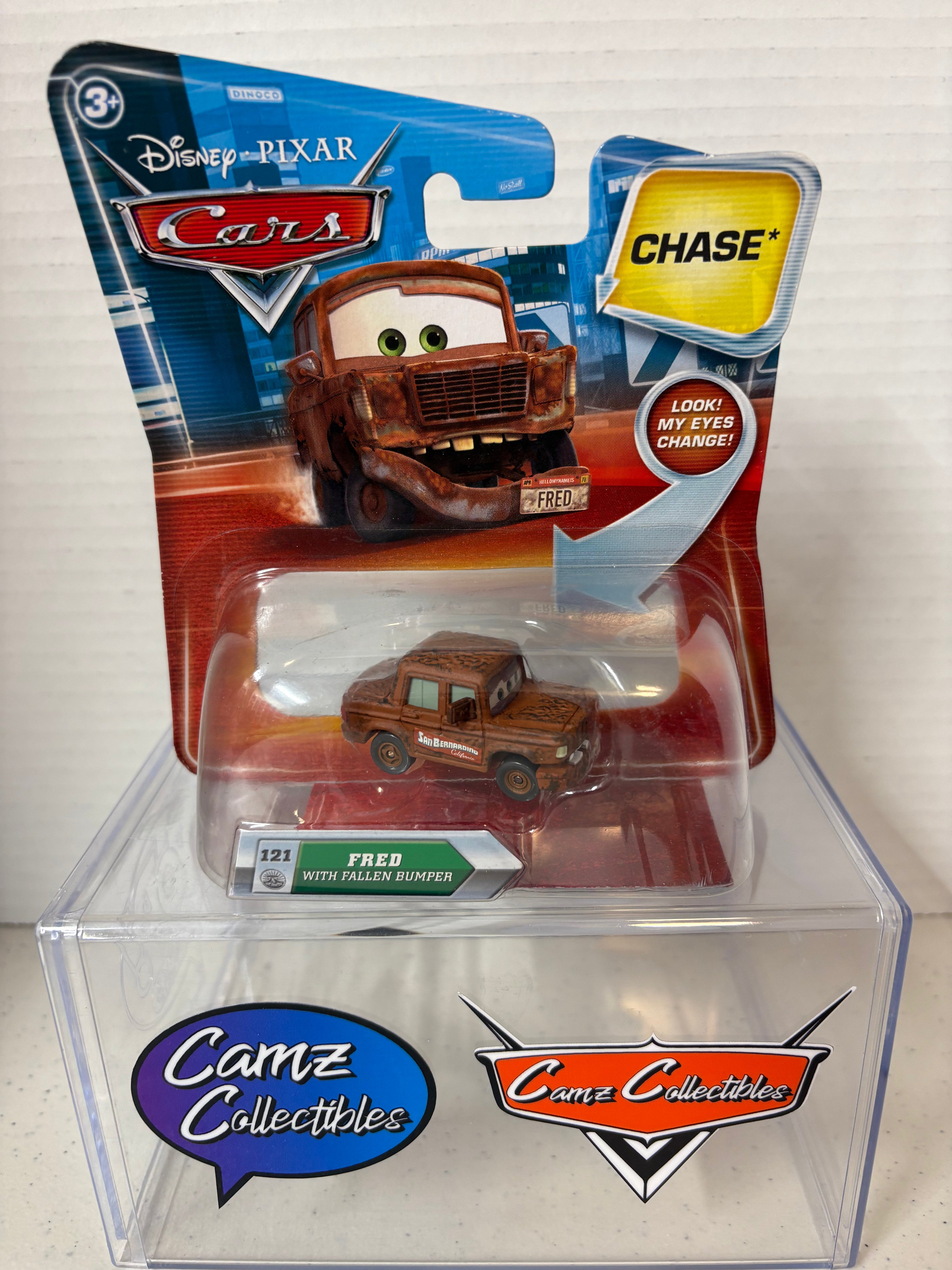 Disney Pixar Cars Fred with fallen bumper (chase)
