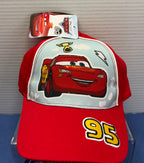 Disney Pixar Cars Lightning McQueen kids hat with embroidered 95 and 20th Anniversary hangtag
