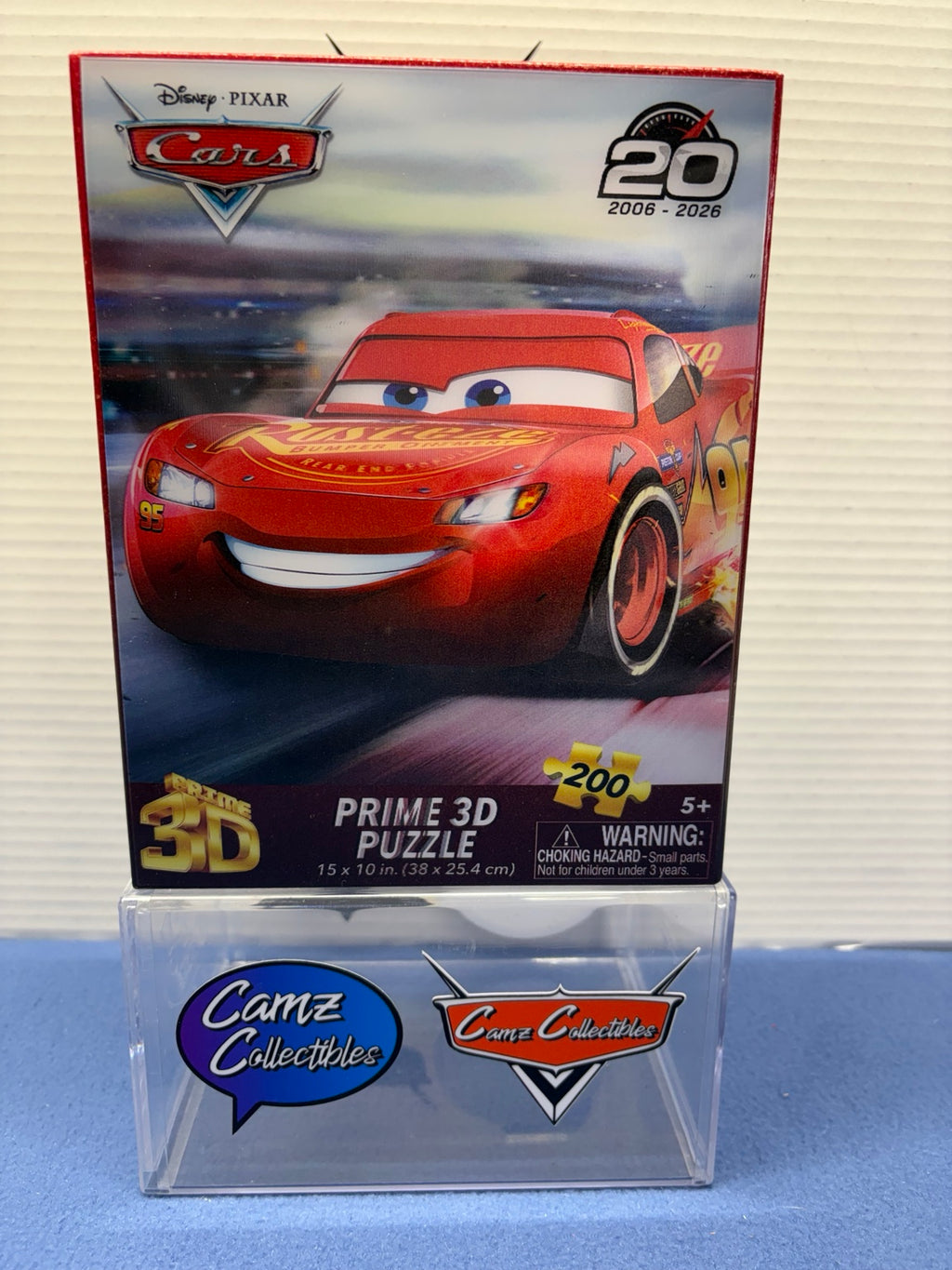 Disney Pixar Cars 20th Anniversary Lightning McQueen Prime 3D 200-piece puzzle box