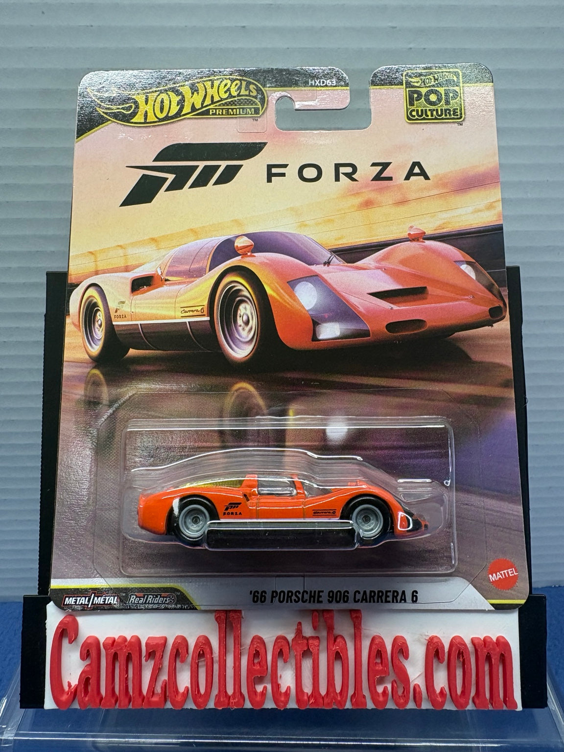 Hot Wheels Premium Pop Culture Forza orange 1966 Porsche 906 Carrera 6 HXD63 in original card packaging