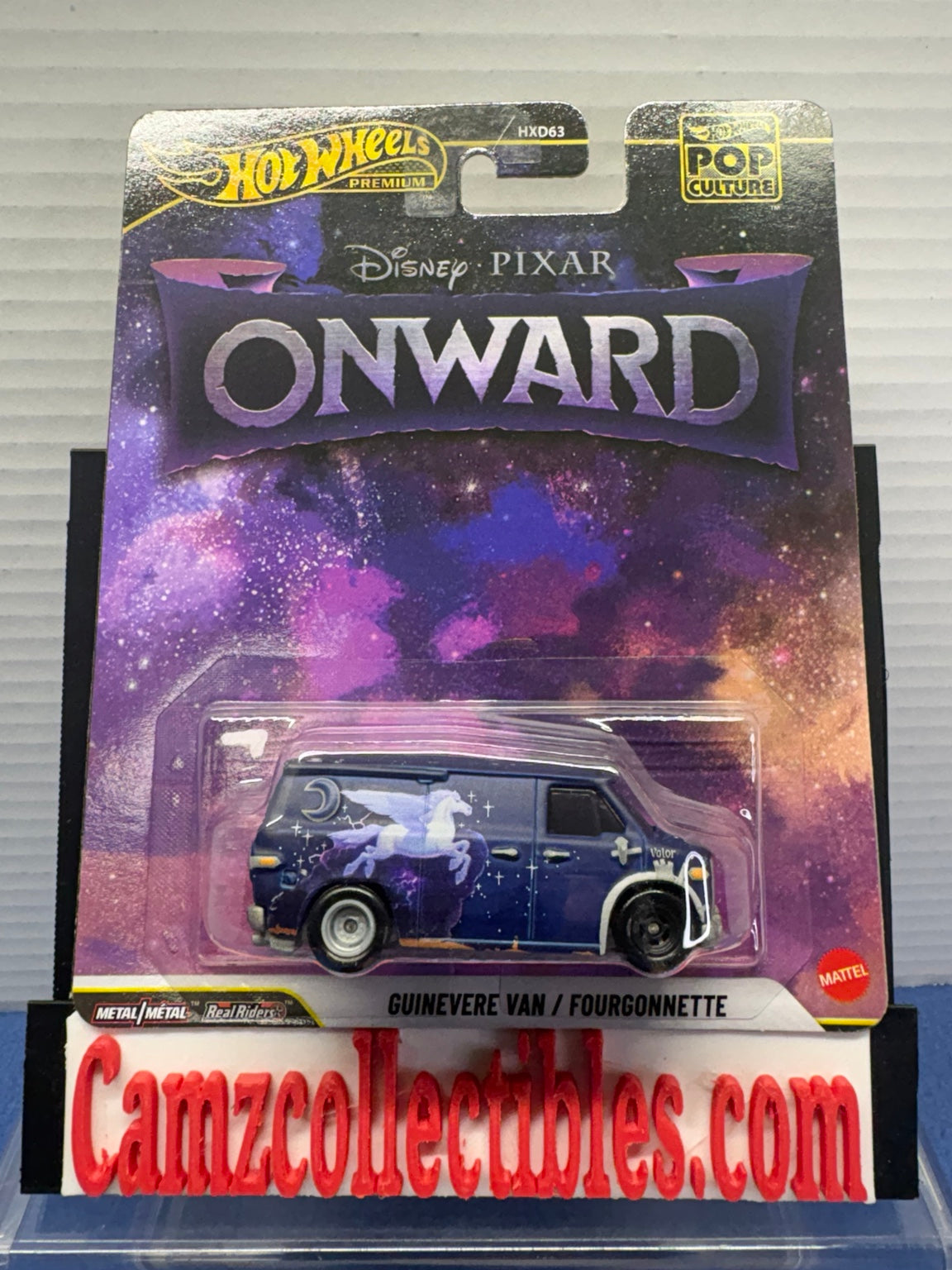 Hot Wheels Premium Pop Culture Disney Pixar Onward Guinevere Van HXD63 with winged horse artwork