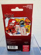 Back of Paladone Cars playing cards package showing card designs and contents of 52 playing cards plus 2 jokers in a tin