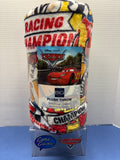 The Big One Disney Pixar Cars Lightning McQueen plush throw blanket with Racing Champion design